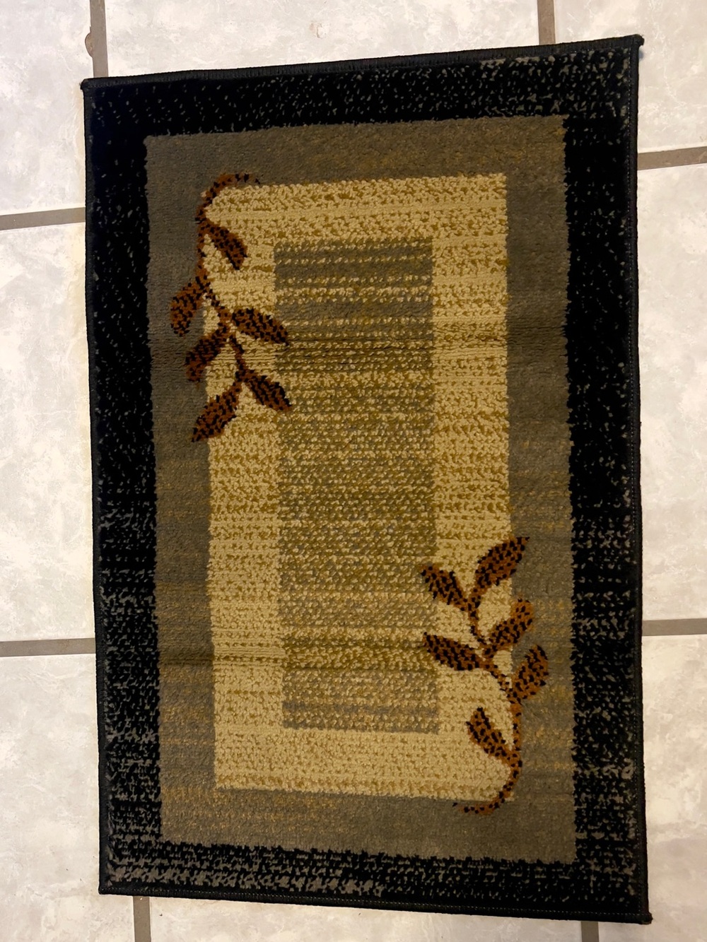Royalty Clover Home Accents Beige and Brown Rectangular Decorative Jute Rug.